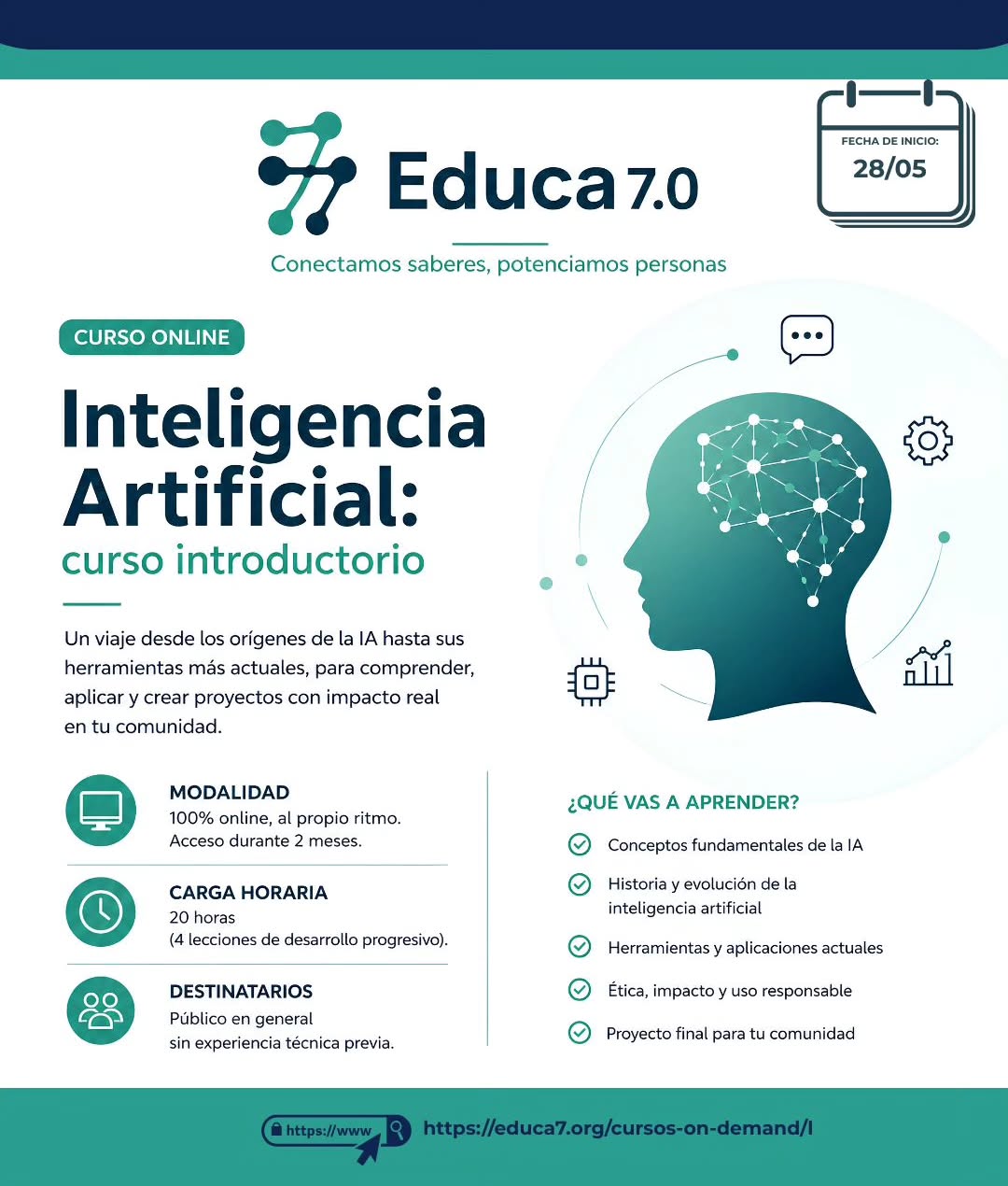 Placa del curso online Inteligencia Artificial: curso introductorio